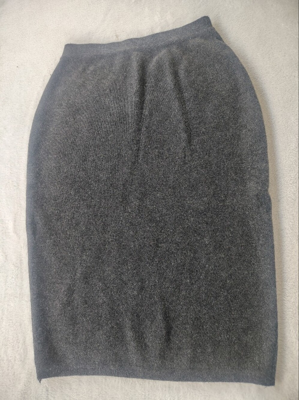 Vintage Donna Karan Dark Charcoal Knit Pencil Skirt in Cashmere
